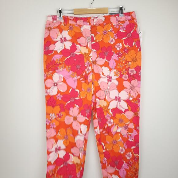 Talbots Perfect Crop Pants in Tossed Flower, Size 14, NWT - Picture 8 of 13